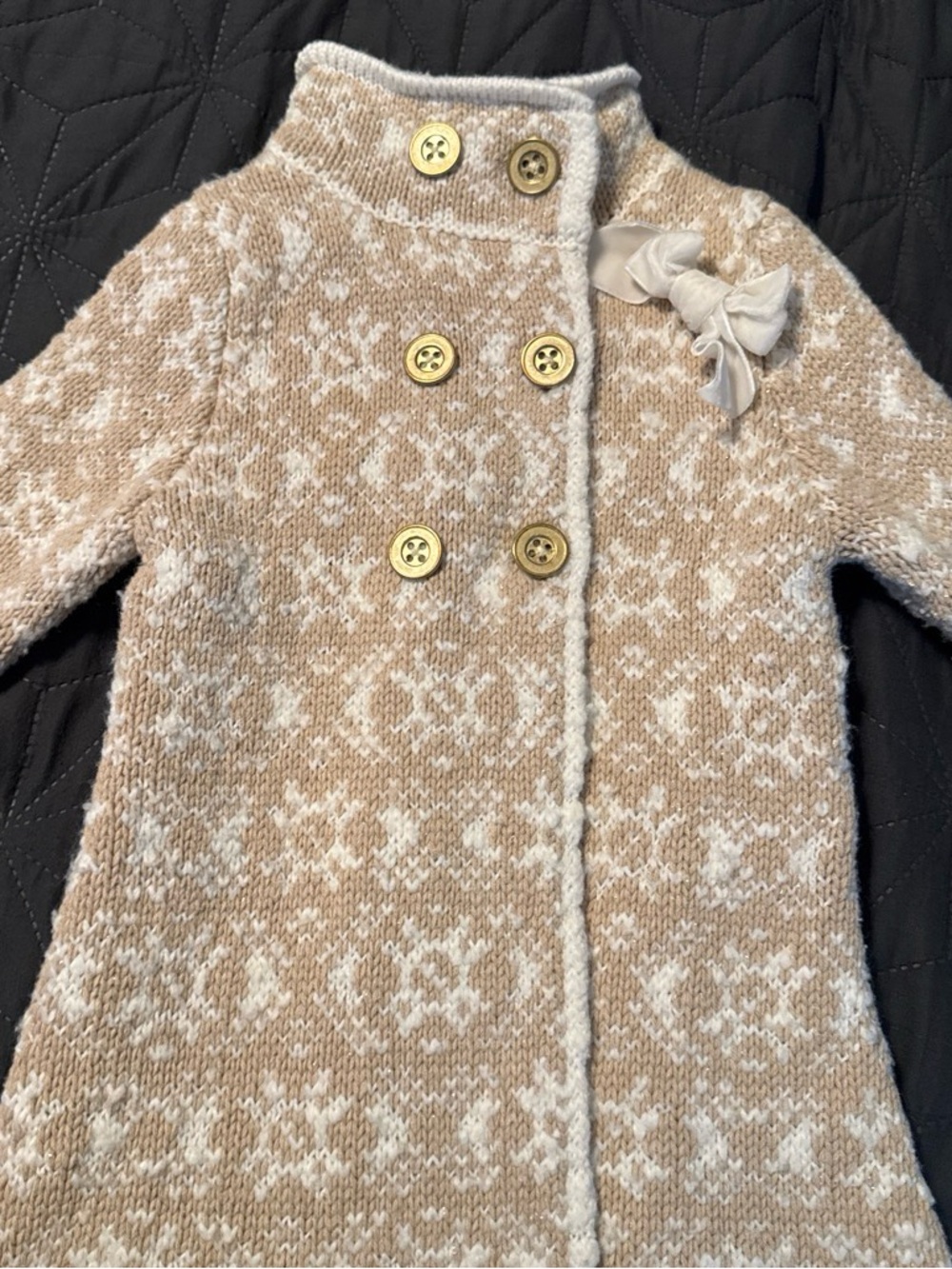 Tahari Cream and Beige Knit jacket for Kids